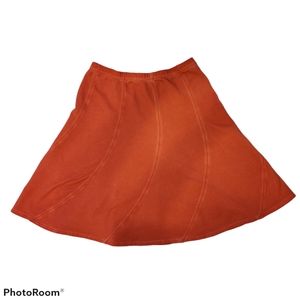 Soft Surroundings Women's Coral Seamed Circle Skirt Sz S